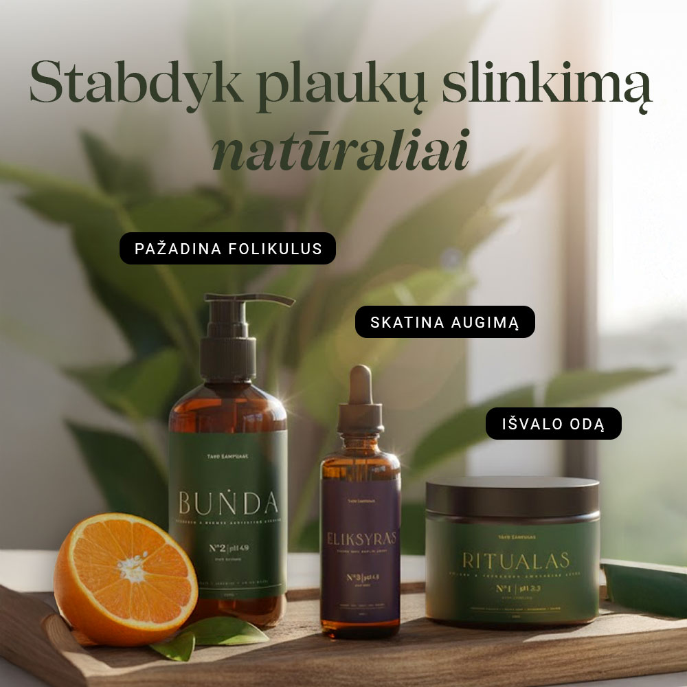 Augimo Aktyvatorius™ - rinkinys slenkantiems, silpniems plaukams. Atkuria augimą, stiprumą ir blizgesį per 30 d.